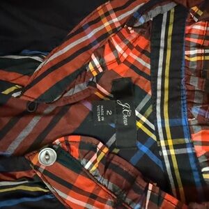 J. Crew tartan plaid sleeveless blouse size 2